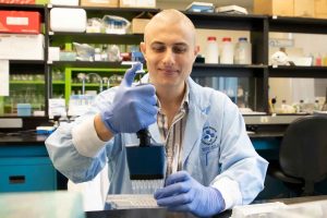 Dr. Michele Ardolino in his lab