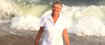 Sandy Patenaude at the beach