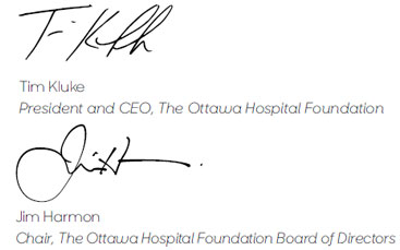 The Ottawa Hospital, The Ottawa Hospital Foundation, Tim Kluke