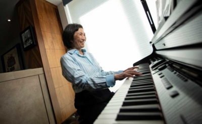 Ida, at home, enjoying every moment she gets to play piano. 