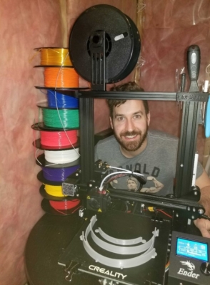 Marc Beal working at home