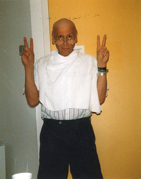 Robert Hardy during his leukemia treatment