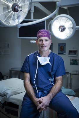 Dr. John Sinclair, performed awake brain surgery on Stefanie’s oligodendroglioma.
