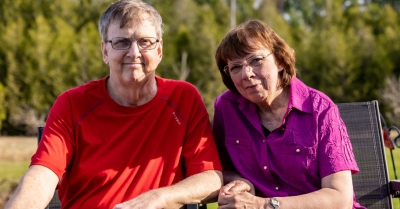 Dan Lynch with his wife, Wendy, are leaving a gift in their will too The Ottawa Hospital.