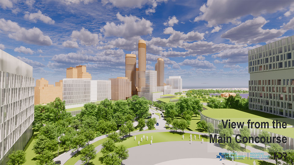 New Civic Development -- View from Main Entrance towards Carling