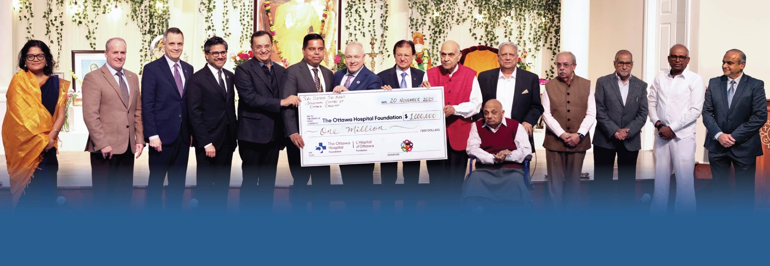 AGGRAWAL Header — Sri Sathya Sai Baba Spiritual Centre of Ottawa-Carleton commits $1M to The Ottawa Hospital
