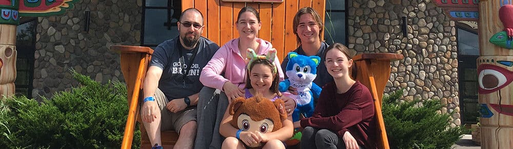 Anita on vacation with her family