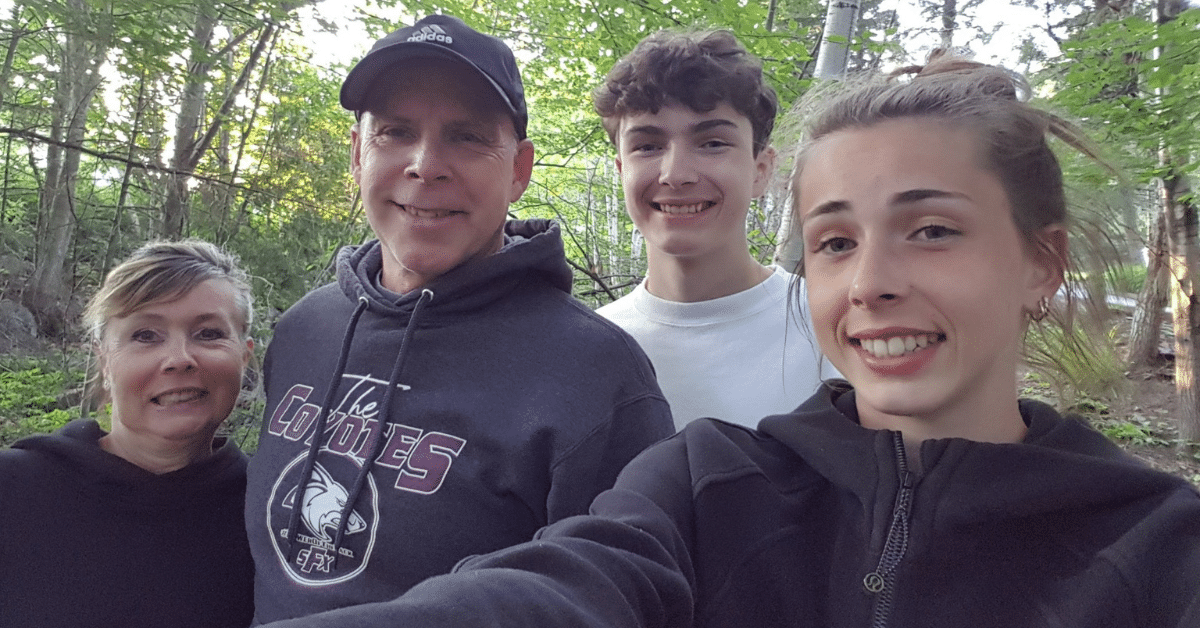 Cheryl and her family 1 year post op
