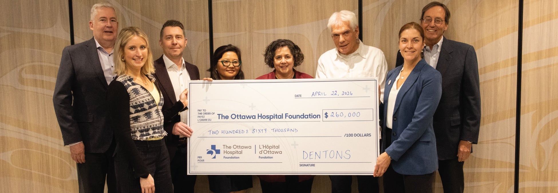 Dentons Gift Announcement — Dentons Ottawa steps forward to support the Campaign to Create Tomorrow