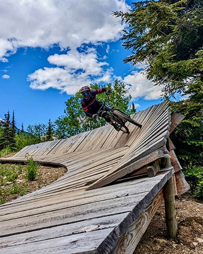 Dr. Wilkin mountain biking.