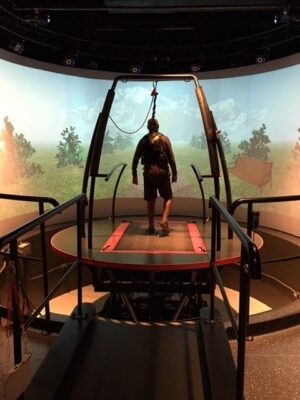 Fran in VR lab.