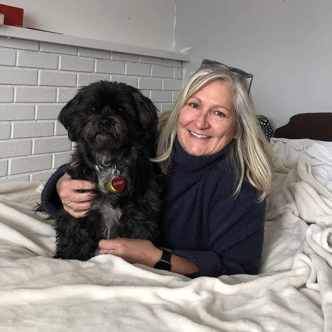 Linday and dog — Linda Powers