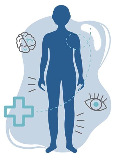 Infographic, MS effects on the body