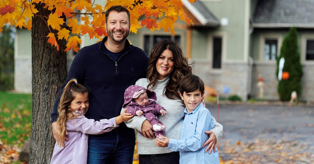 Mathieu and his family