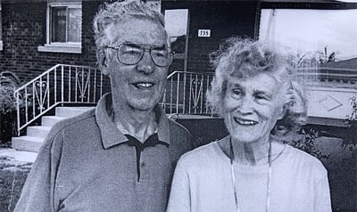Mina Jean King with her husband Stan