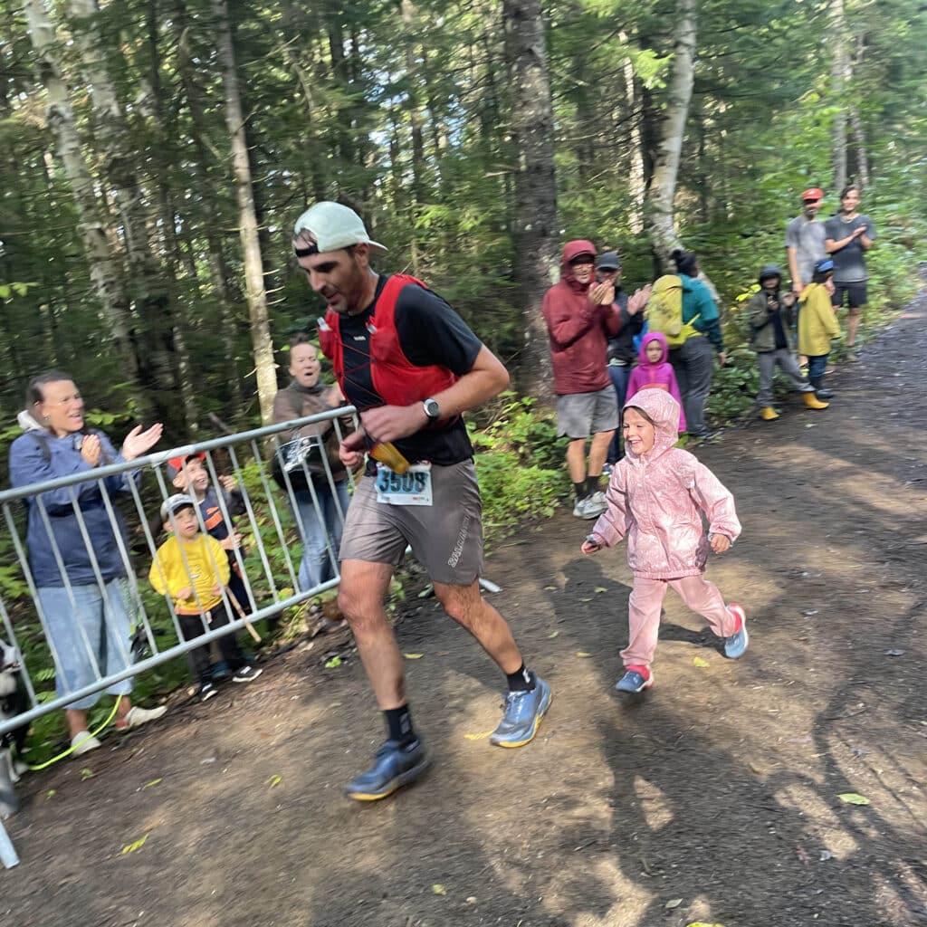 Olivier First Trail Run After Cancer Crossing the Finish Line With My Daughter. Summer