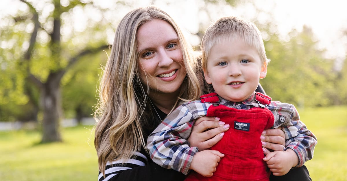 Petra Smith and her son William. Petra was treated at The Ottawa Hospital for postpartum psychosis after giving birth