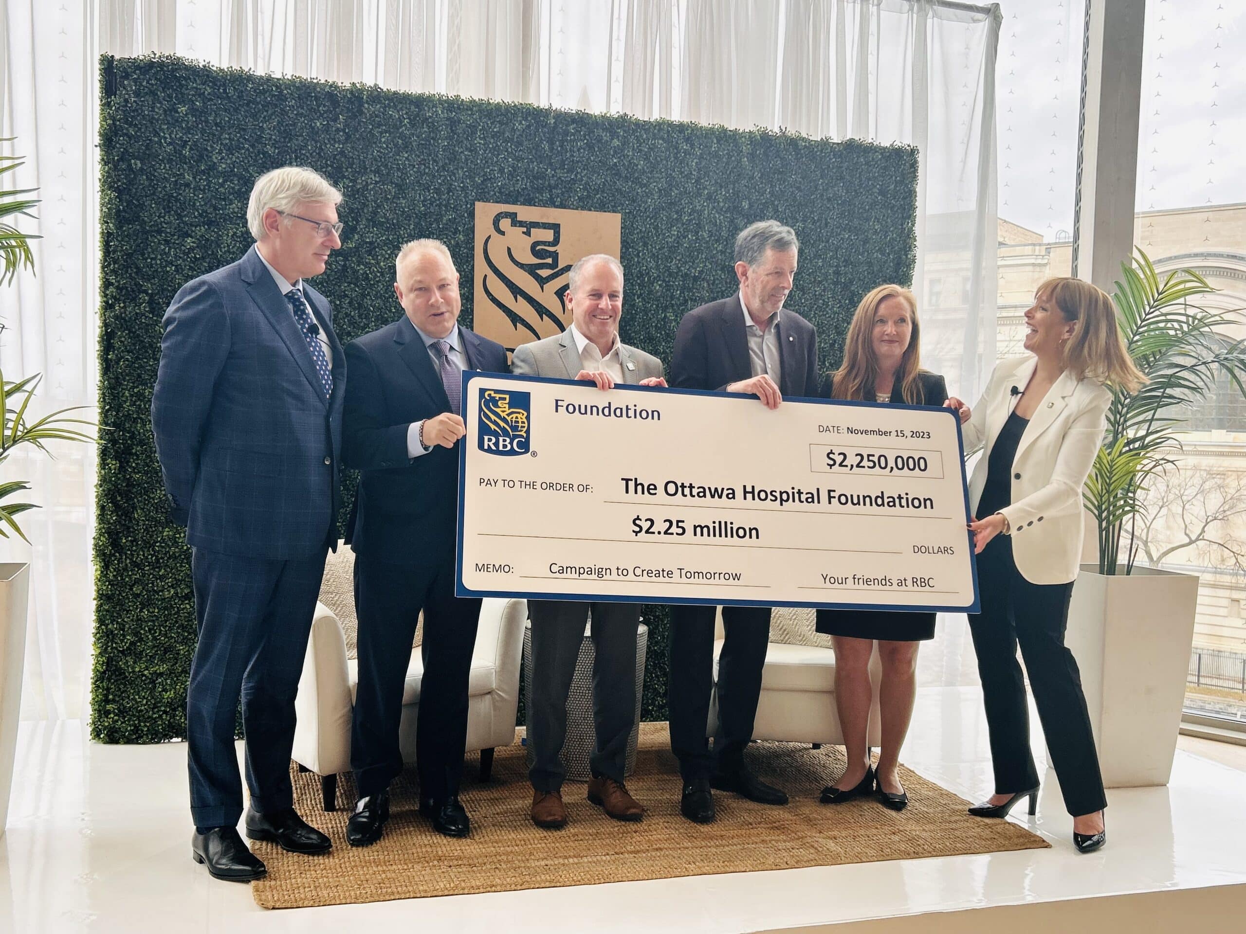 Relaxed group — RBC invests $2.25 million in the Campaign to Create Tomorrow – its largest ever gift in Ottawa