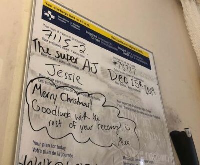 Nickname Super AJ, written on message board for AJ