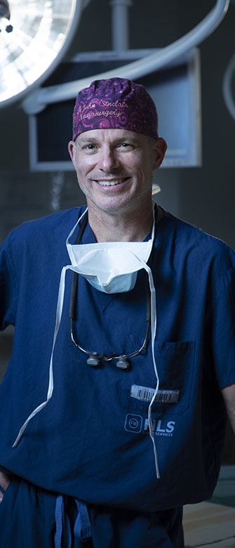Dr. John Sinclair, Neurosurgeon, The Ottawa Hospital Neurosurgeon Dr. John Sinclair inside an operating room at The Ottawa Hospital, Civic Campus